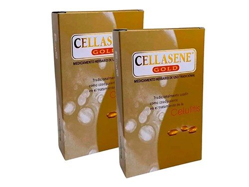 Combo x2 Cellasene Gold Tratamiento Anticelulitis X30 Cápsulas