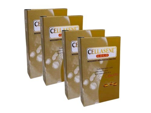 Combo x4 Cellasene Gold Tratamiento Anticelulitis X30 Cápsulas