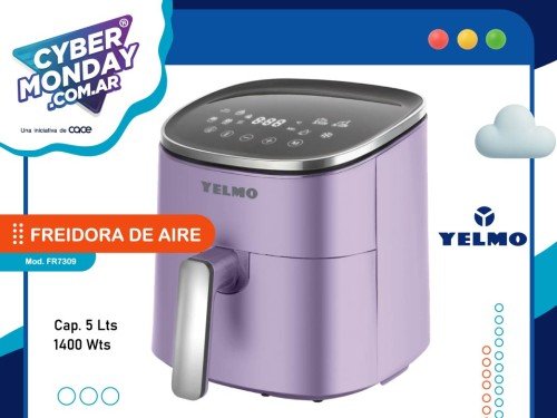 Freidora de aire 5 Lts, 1400 Wts, Mod. FR7309, Yelmo