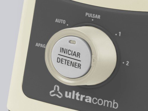 Licuadora De Mesa Ultracomb Lc-2012 1.5lts Jarra De Vidrio Color Crema