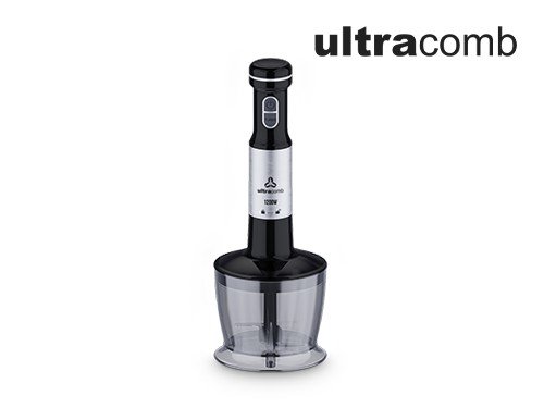 Mixer Ultracomb Lm-2555 Minipimer Vaso 800ml + Bowl Picador Negro