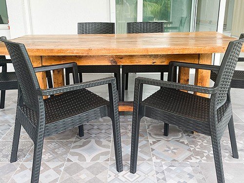 Set 4 Sillones Rattan Milano Negro