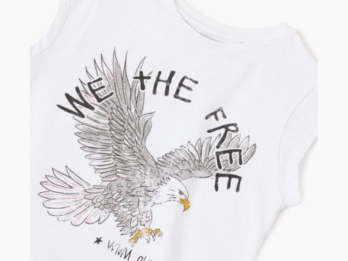 Remera blanca Bessie Niñas Wanama Kids