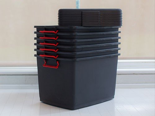 Set 6 Contenedores De Plástico Heavy Box 95 Lts