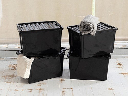 Set 4 Contenedores De Plastico Life Box 50 Lts