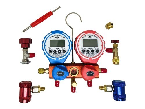 Manifold digital multigas MG-1-RED con mangueras
