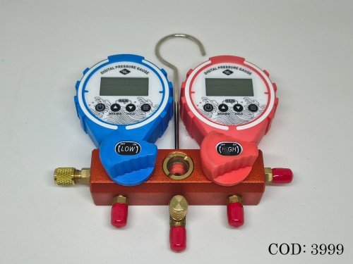 Manifold digital multigas MG-1-RED con mangueras