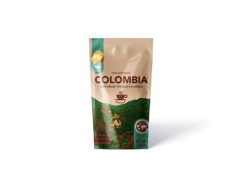 Café Descafeinado Colombia En Grano 250g, Café Del Mundo