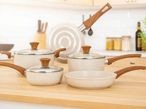Batería de Cocina 5 Piezas Ceramic+ Antiadherente MTA