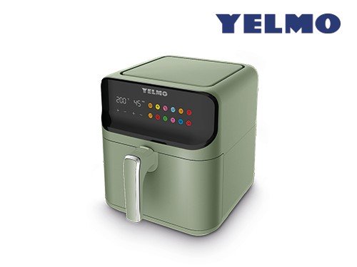 Freidora Por Aire Yelmo Fr-7311 7 Lts. Tactil 9 Programas Verde Musgo
