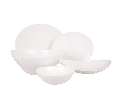 Juego de Vajilla 25 Piezas Atenea Vidrio Templado Blanco Utile