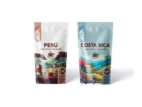 Combo Café Costa Rica y Perú, Pack 250g X 2, Café Del Mundo