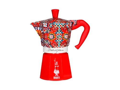 Cafetera Dolce & Gabanna Bialetti Italiana Moka 6 Tazas Color Rojo