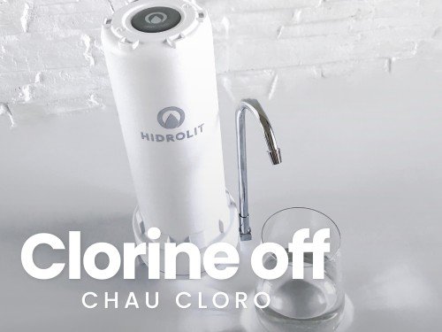 Filtro de Agua, purificador clorine off sobre mesada