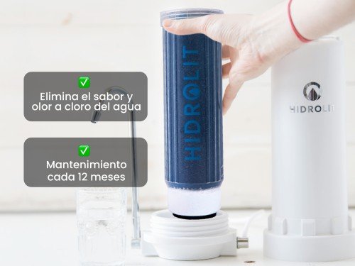 Filtro de Agua, purificador clorine off sobre mesada