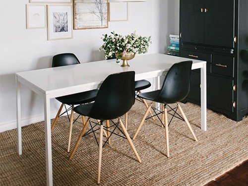 Set de 4 Sillas de Diseño Eames Negras