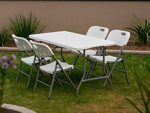 Set Mesa Plegable Picnic 1.80 cm mas 4 Sillas Plegables Paris