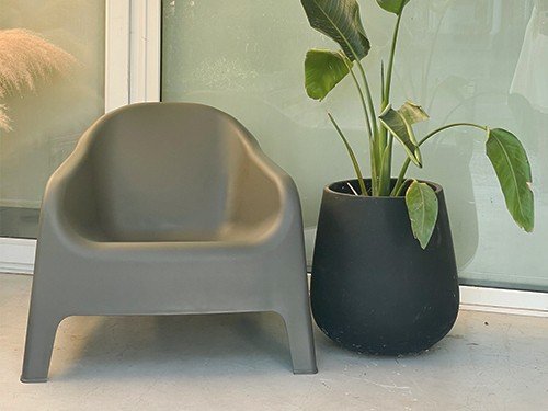 Set 4 Sillones Skarpo + Mesa Sunset Grafito