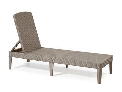 Reposera Camastro Reclinable Jaipur Plástico Simil Ratán Keter