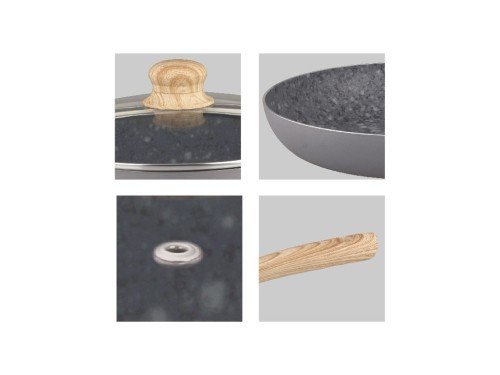 Batería Aluminio 5 Piezas Antiadherente Granito Hudson