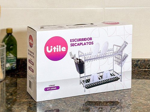 Escurridor Secaplatos 2 Niveles Aluminio Utile