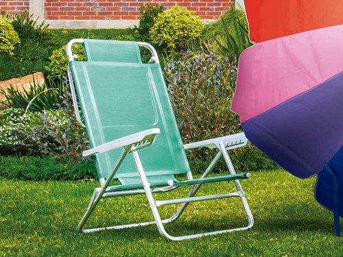 Set 2 Reposeras Summer Mor Reclinable Aluminio con Coversol