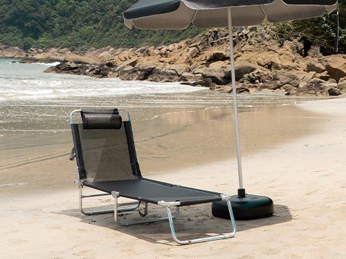 Set 2 Reposeras Tumbonas Pileteras Mor Aluminio con Coversol