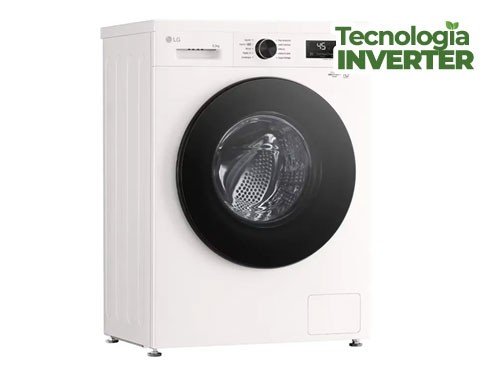 Lavarropas Automático LG Inverter Carga Frontal 6.5KG 1200rpm Blanco