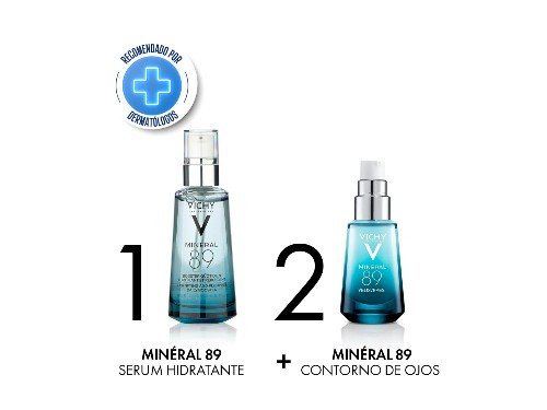Vichy Combo Mineral 89 (Sérum Hidratante + Contorno de Ojos)