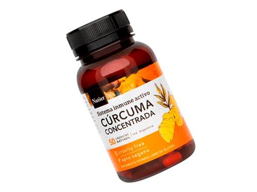 Natier Suplemento Alimenticio Vegano Cúrcuma Concentrada 50c