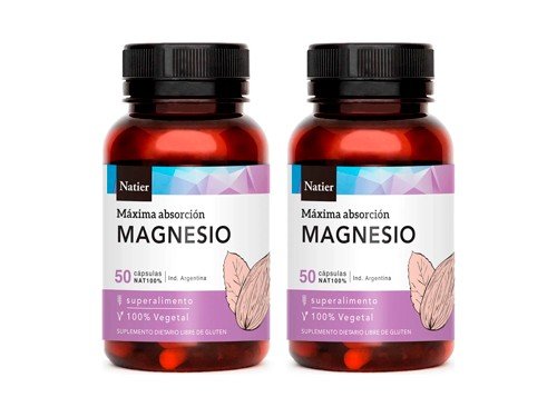 Natier Kit X2 Suplemento Alimentario Vegano Magnesio X 50c