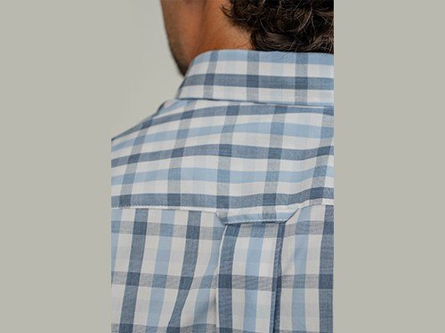 Camisa Olivo cuadros azules La Argentina