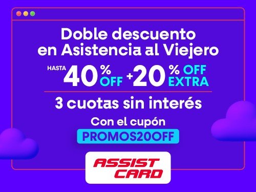 Doble Descuento: 40% OFF + 20% EXTRA en Asistencia al Viajero