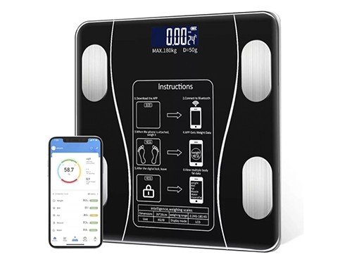 Balanza Digital Inteligente 180kg Con Bluetooth