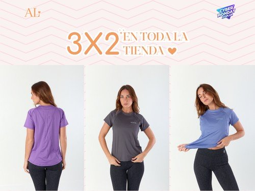 Remeras deportivas livianas - 3x2 en toda la tienda