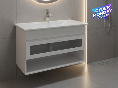 Vanitory Flotante 80cm + grifería