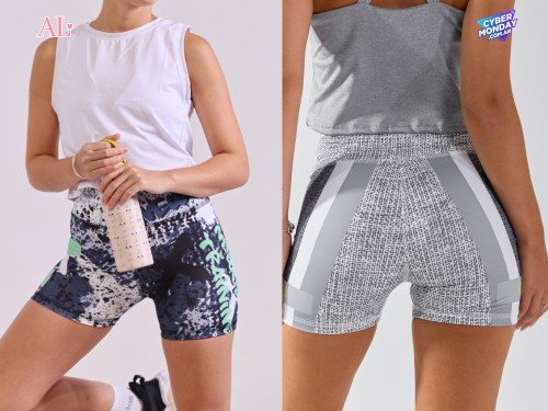 Shorts deportivos estampados que te siguen el ritmo en 3x2!