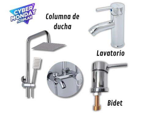 Combo Grifería Monocomando columna de ducha