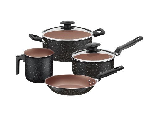 Batería de cocina Starflon 4 pzas aluminio Tramontina