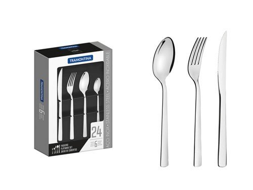 Juego de Cubiertos Oslo Acero Inoxidable 24 pzas.