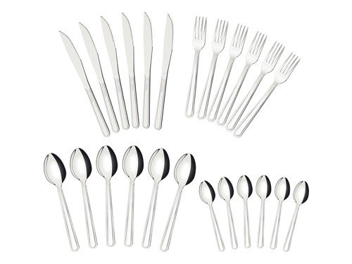 Juego de cubiertos Acero Inoxidable con Detalles 24pzas Tramontina