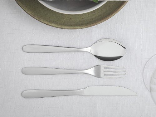 Juego Cubiertos Asado Tramontina Acero Inox Mango Madera 12 Pzas