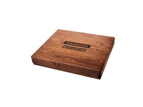 Juego para Asado Láminas de Acero Inox y Mango de Madera Tramontina