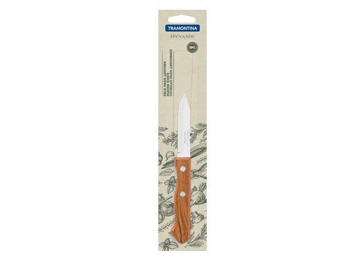 Cuchillo para frutas y verduras Tramontina de acero inox y madera 3"