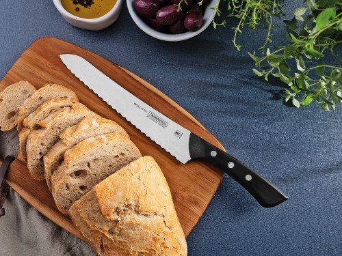Cuchillo Pan Tramontina Acero Inox Mango Policarbonato 8"