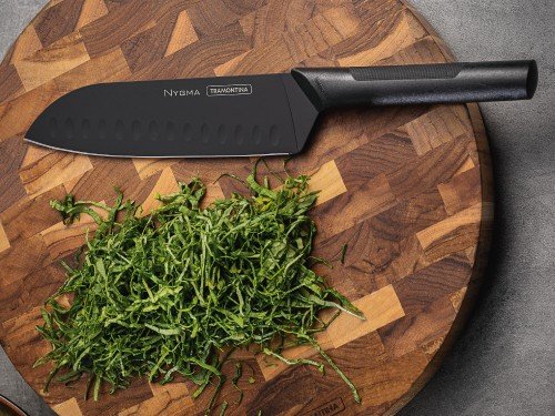 Cuchillo Santoku Tramontina Acero Inox Mango Plástico 7"