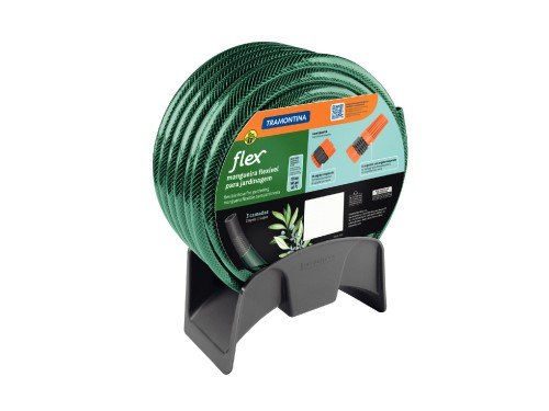 Manguera Jardín Flex Tramontina Acoples Rosqueados Boquilla 25 m
