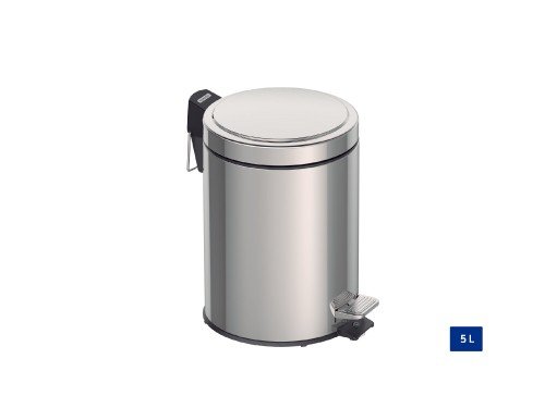 Tacho de basura Acero Inox Pedal y Balde Removible de 5 l Tramontina