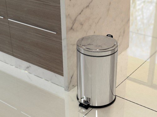 Tacho de basura Acero Inox Pedal y Balde Removible de 12 l Tramontina
