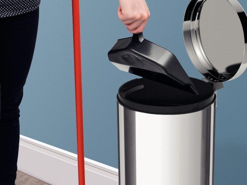 Tacho de basura Acero Inox Pedal y Balde Interno 30 l Tramontina